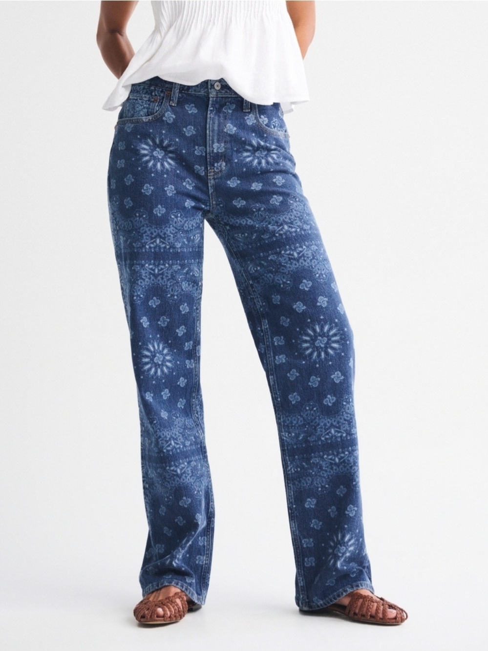 Abercrombie & Fitch Bandana-Print 90s High-Rise Women